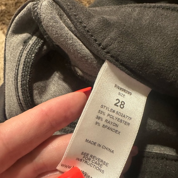 NWT Level 99 Mora Sueded Skinny Pant Grey Size 6 - Picture 11 of 12